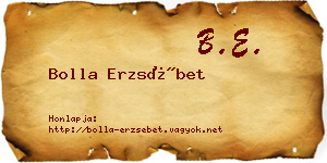 Bolla Erzsébet névjegykártya