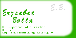erzsebet bolla business card